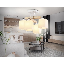 Светильник Ambrella light TR9512/4 WH/CH/FR белый/хром/белый матовый E27*4 max 40W D567*266