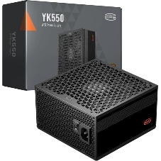 Блок питания PCCooler YK550, 550Вт, 80+ Bronze, 135мм, немодульный, черный