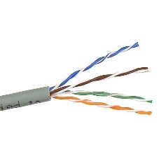 Кабель TWT UTP, серии XS, 4 пары, Кат.5e, PVC, серый, 305 метров
