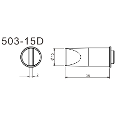 Жало для паяльника Quick 503-15D