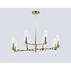 Люстра Ambrella light LH55202/8 BS/CL латунь/прозрачный E14*8 max 40W D800*520