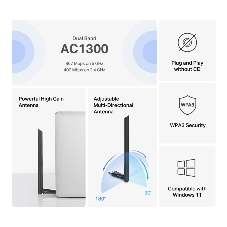 Mercusys MA30H AC1300 Двухдиапазонный Wi-Fi USB-адаптер высокого усиления