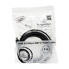Кабель Cablexpert CCP-USB2-mBMCM-10 USB2.0 microBM/USB3.1TypeC, 3м, 