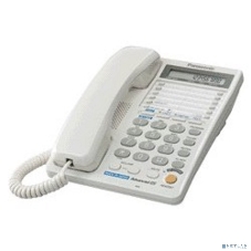Телефон проводной Panasonic KX-TS2368RUW белый 2 линии, конференц-связь, спикер., 30 номеров памяти, ЖКД, Flash, часы
