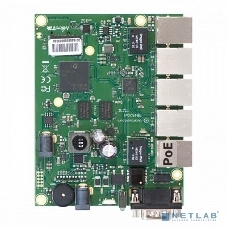 Плата маршрутизатора RB450Gx4 без корпуса RouterBOARD 450Gx4 with four core 716MHz Atheros CPU, 1 Gb RAM, 5 Gigabit LAN ports, PoE OUT on port #5, RouterOS L5