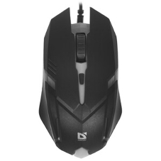 Мышь проводная Defender Cyber MB-560L черный, 1200 dpi, USB, кнопки - 3