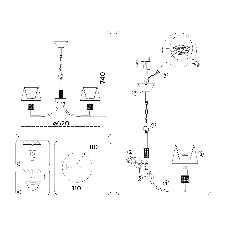 Люстра Ambrella light LH71214/5 CGD золото E14/5 max 40W D620*740
