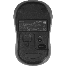 Мышь беспроводная Logitech M186 черный/серый, 1000 dpi, радиоканал, USB, кнопки - 3