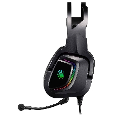 Гарнитура проводная с микрофоном A4Tech Bloody G570 черный/серый 2м мониторные USB оголовье (G570 USB/BLACK + GREY)