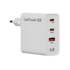 Сетевое зарядное устройство GOPOWER 1USB+2TYPE-C 65W QC3.0 GAN белый