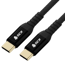 Кабель GCR Greenconnect 1.0m Type-C-C POWER DELIVERY 18 W, нейлон, черный, AL корпус, GOLD, GCR-56750