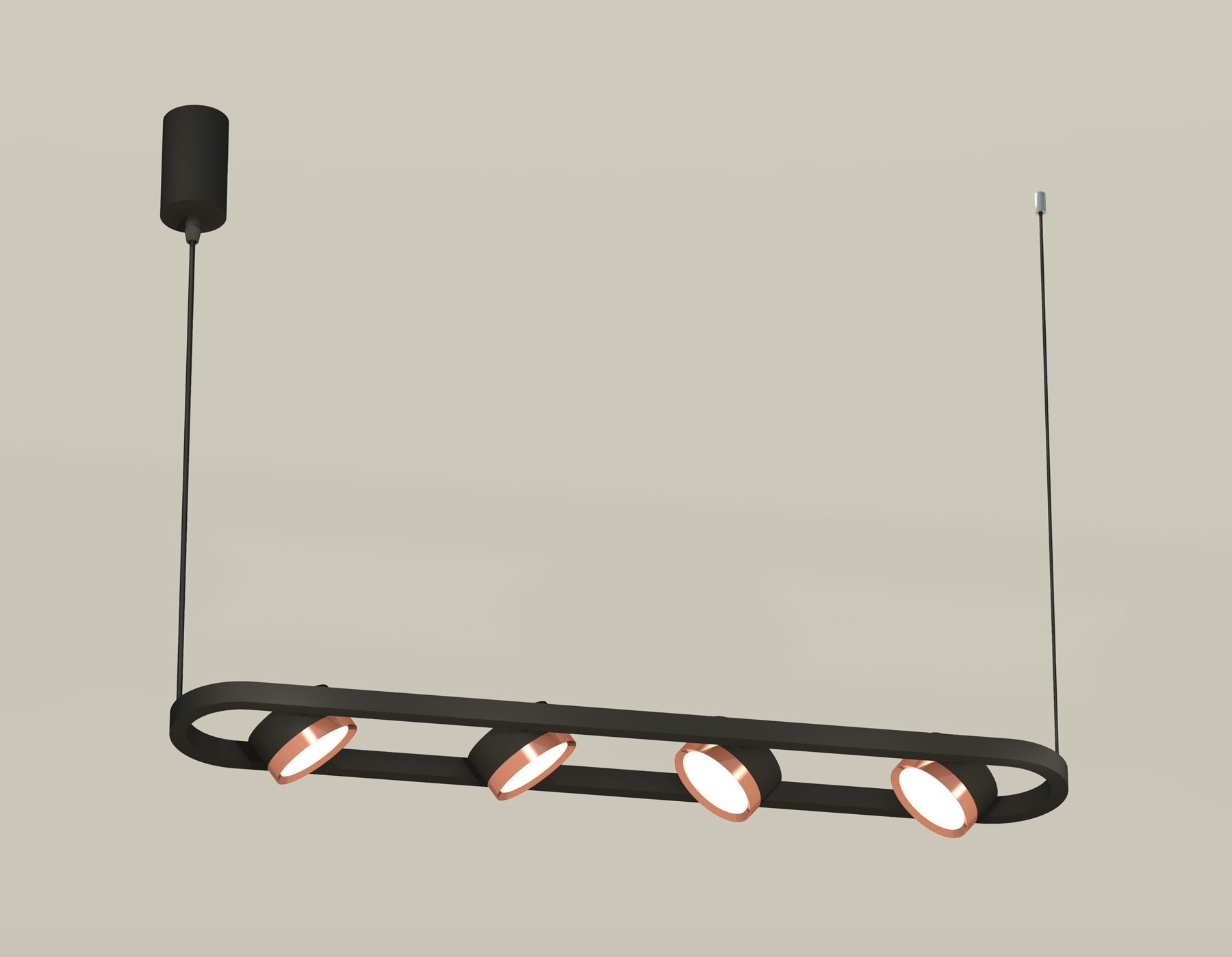 Светильник Ambrella light XB9164103/4 SBK/PPG черный песок/золото розовое полированное GX53 (C9164, N8126)