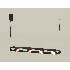 Светильник Ambrella light XB9164103/4 SBK/PPG черный песок/золото розовое полированное GX53 (C9164, N8126)