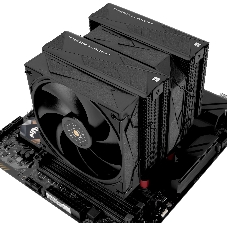 Кулер для процессора Thermalright Royal Pretor 130 черный, 2x120/130 мм, алюминий/медь, 1750-2150 об/мин, 28.3-29.4 дБ, 4 pin PWM, высота 158 мм, без подсветки