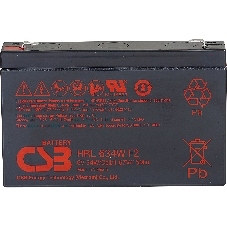 Аккумулятор 6V 9Ah CSB HRL634W (HRL634WF2FR) клеммы F2, огнеупорные
