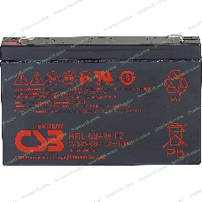 Аккумулятор 6V 9Ah CSB HRL634W (HRL634WF2FR) клеммы F2, огнеупорные