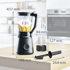 Блендер стационарный Bosch VitaPower Serie 4 MMB6176B 1200Вт черный