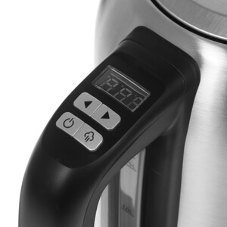 Чайник электрический BQ KT1827SW черный/серебристый, 2200Вт, 1.7л