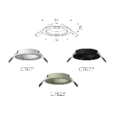 Корпус светильника C7622 SBK черный песок D92*H25mm MR16 GU5.3