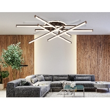 Потолочный светодиодный светильник Ambrella light FL6253 CF кофе 97W 3000K-6400K 805*760*170 (ПДУ ИК)
