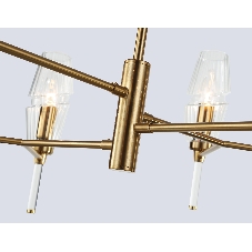 Люстра Ambrella light LH55202/8 BS/CL латунь/прозрачный E14*8 max 40W D800*520