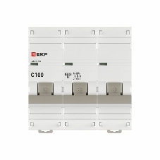 Выключатель автоматический модульный 3п C 100А 10кА ВА 47-100 PROxima EKF mcb47100-3-100C-pro