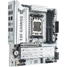 Материнская плата Asus TUF GAMING B850M-PLUS WIFI7 W, AM5, AMD B850, 4xDDR5, 4xSATA, 3xM.2, 1xPCIe 5.0 x16, 1xPCIe 3.0 x1, 1xDP, 1xHDMI, 1x2.5Gb LAN, Wi-Fi 7, Bluetooth 5.4, 1xUSB-C 20Gbps, 3xUSB-A 10Gbps, 4xUSB-A 5Gbps, 4xUSB-A 2.0, 5x3.5 мм, 7.1, mATX