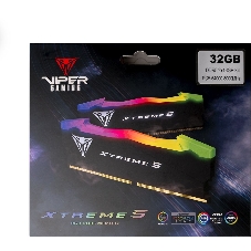 Оперативная память Patriot Viper Xtreme 5, DDR5, 32GB (2x16GB), 7600MHz, CL36, DIMM, с радиаторами, RGB, черный