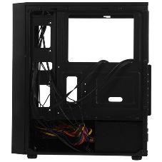 Компьютерный корпус Miditower ExeGate EVO-8243-EVO800 (ATX, БП EVO800RGb с вент. 12 см, 2хUSB+1хUSB 3.0, черный, 3 вент. с RGb подсветкой, боковая панель - закаленное стекло)
