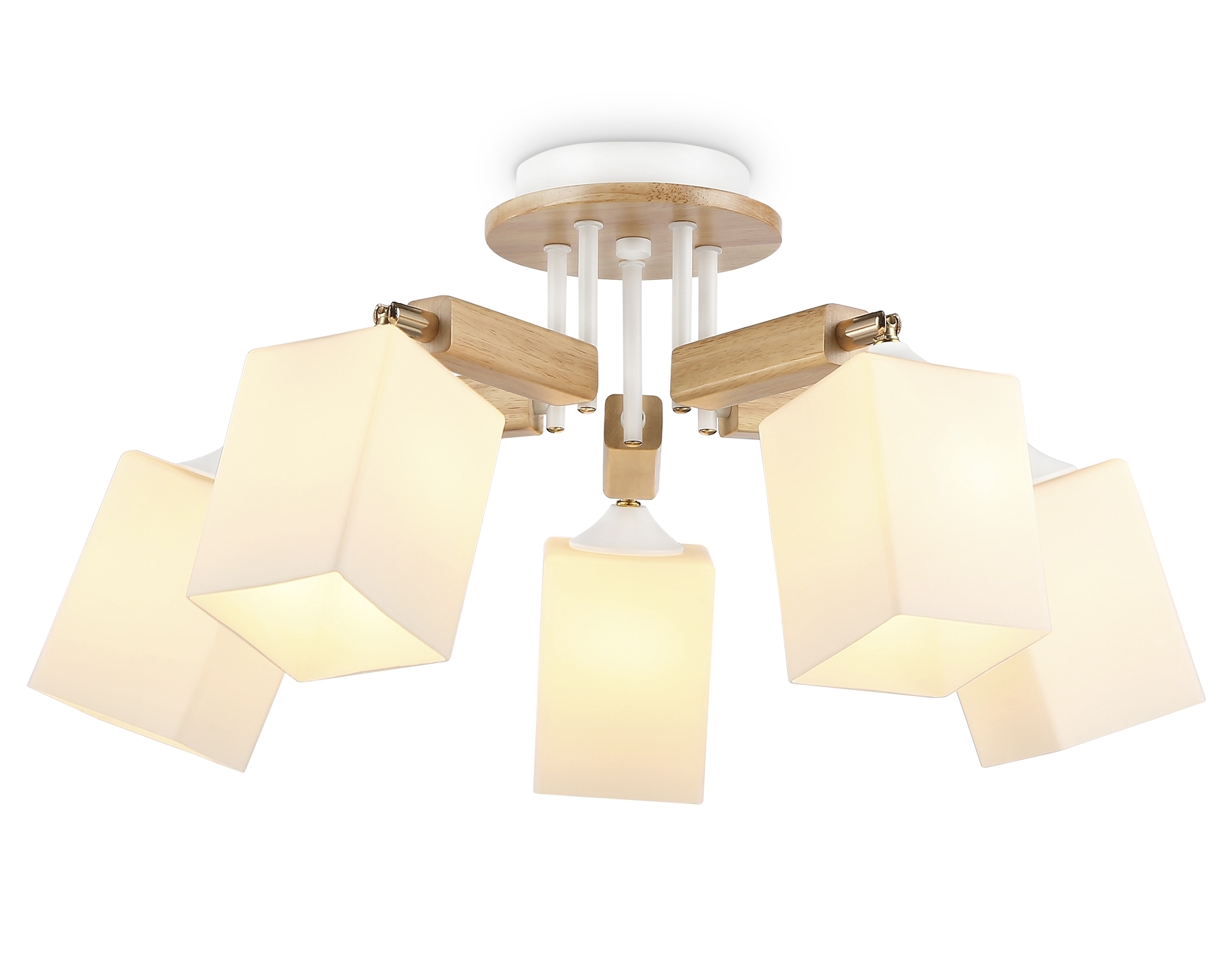 Светильник Ambrella light TR9518/5 WH/GD/FR белый/золото/белый матовый E27*5 max 40W D670*260