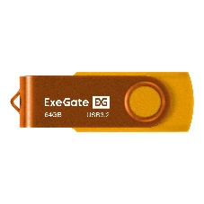 USB-флеш накопитель Exegate EX302062RUS Jet Ultra 64GB жёлтый (USB3.0/=USB3.1 Gen1/=USB3.2 Gen1 5Gbps, пластик/металл)
