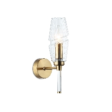 Настенный светильник Ambrella light LH55204 BS/CL латунь/прозрачный E14 max 40W 150*80*280