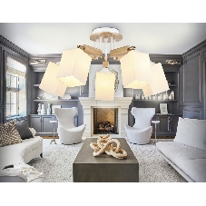 Светильник Ambrella light TR9518/5 WH/GD/FR белый/золото/белый матовый E27*5 max 40W D670*260