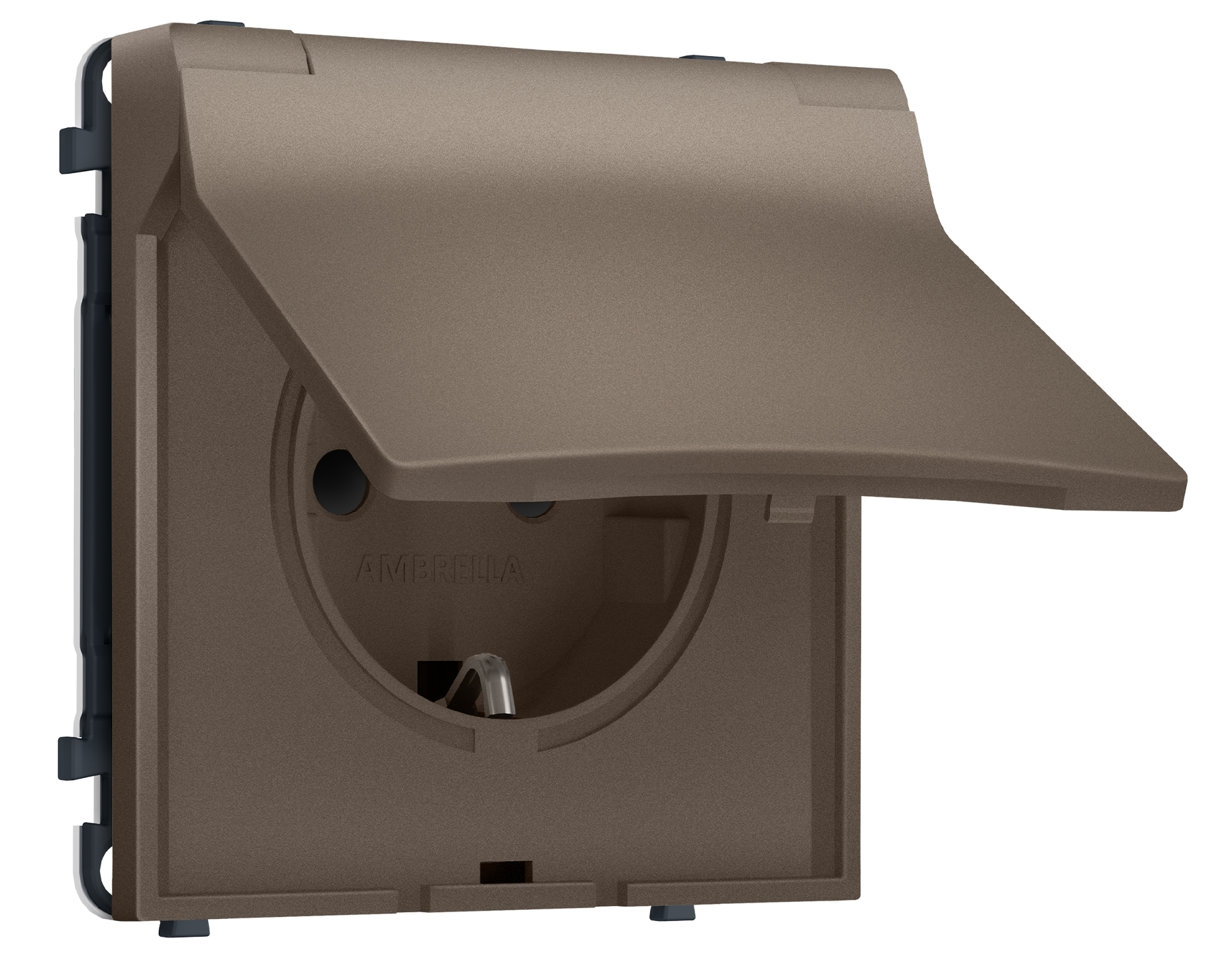 Комплект механизма электрической розетки SIGMA Темная бронза матовый 50Hz 2P+E с/з с/ш и крышкой IP44 16A-250V QUANT PRO (SP6380, PR141)