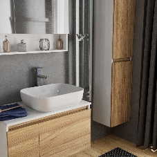 Раковина накладная прямоугольная BAU Stil PRO 50х40, белая