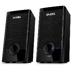 Колонки SVEN 318 черный USB-порт ПК, ноутбука или адаптер 5V DC