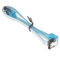 Кабель интерфейсный SATA Cablexpert CC-SATAM-DATA90-TR-30CM, Sata3 7pin/7pin, мет.защелка, угловой разъем, 30 см, прозрачный, пакет