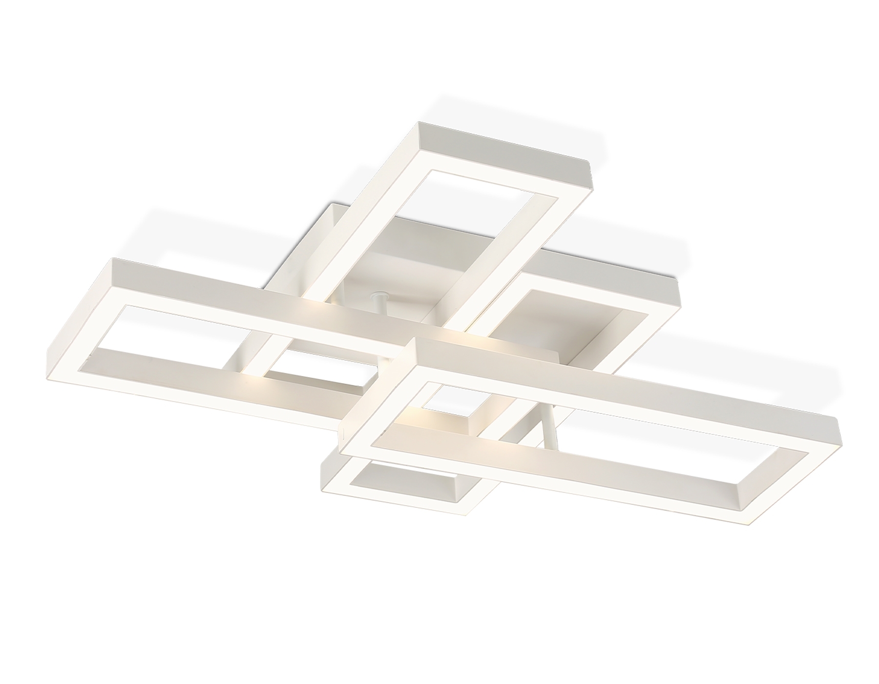 Потолочный светодиодный светильник Ambrella light FA1001/2+2 WH белый 65W 3000K-6400K 550*453*130 (ПДУ ИК)