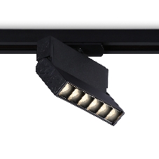 Трековый однофазный светодиодный светильник Ambrella light GL6813 BK черный LED 6W 3000K 24° 115*22*87
