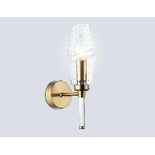 Настенный светильник Ambrella light LH55204 BS/CL латунь/прозрачный E14 max 40W 150*80*280