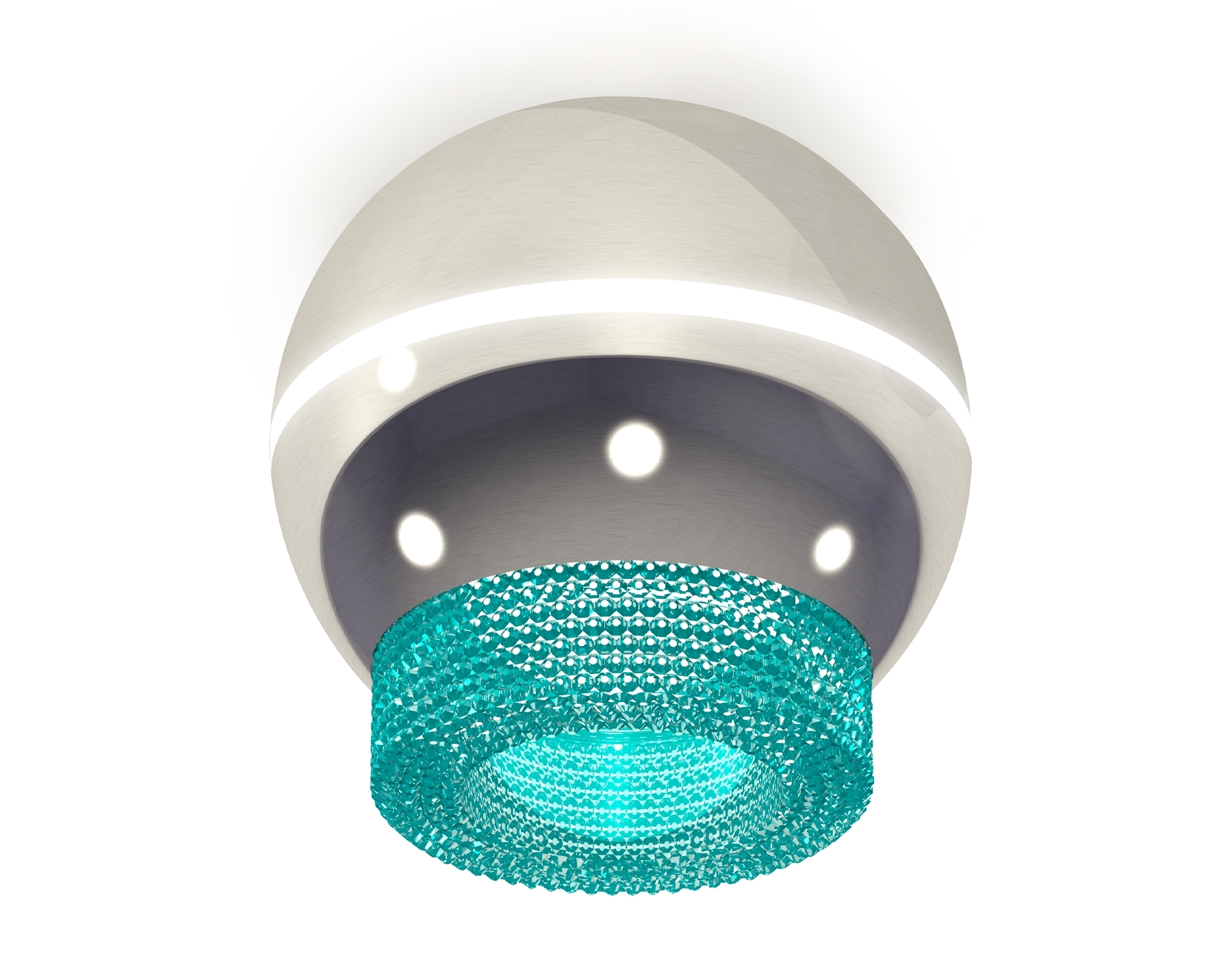 Светильник Ambrella Light XS1104020 PSL/BL серебро полированное/голубой MR16 GU5.3 LED 3W 4200K (C1104, N7194)