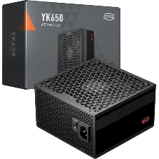 Блок питания PCCooler YK650, 650Вт, 80+ Bronze, 135мм, немодульный, черный