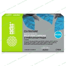 Картридж струйный Cactus CS-F6U16AE (953XL) голубой (26 мл) для HP OJ Pro 7740/8210/8218/8710/8715