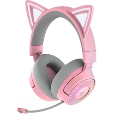 Гарнитура Razer Kraken Kitty V3 Pro Quartz розовый, беспроводная, bluetooth, до 70 ч, подсветка