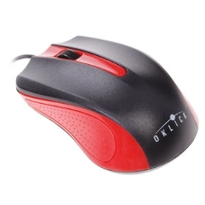Мышь проводная Oklick 225M черный/красный, 1200 dpi, USB, кнопки - 3