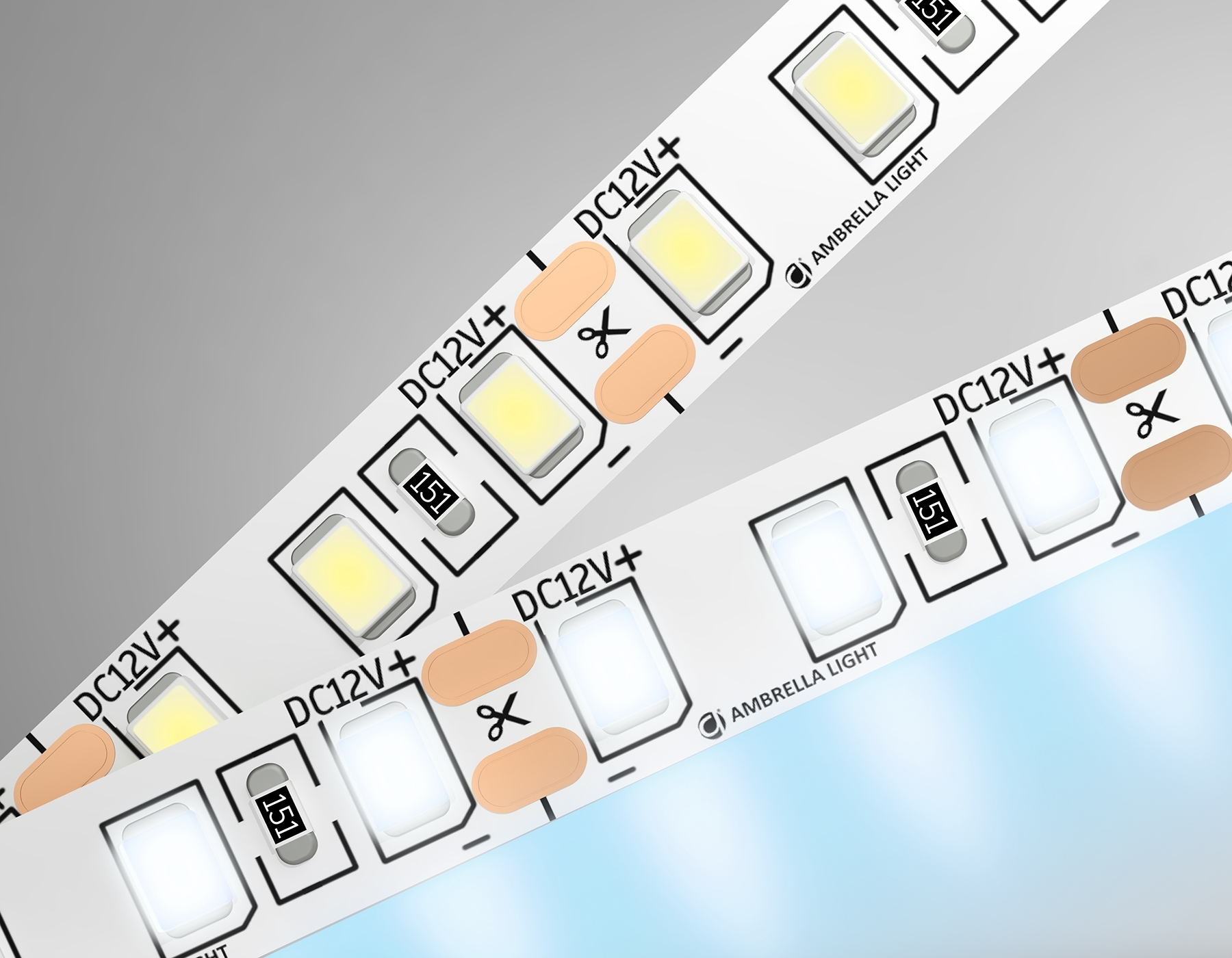 Светодиодная лента GS1103 2835 120Led/ 9.6W m/ 12V IP20 6500K/ 5000*8*1.2mm (2 конт.)