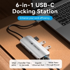 USB-концентратор Vention TQHHB, USB Type-C, USB/HDMI/RJ-45, USB Type-C