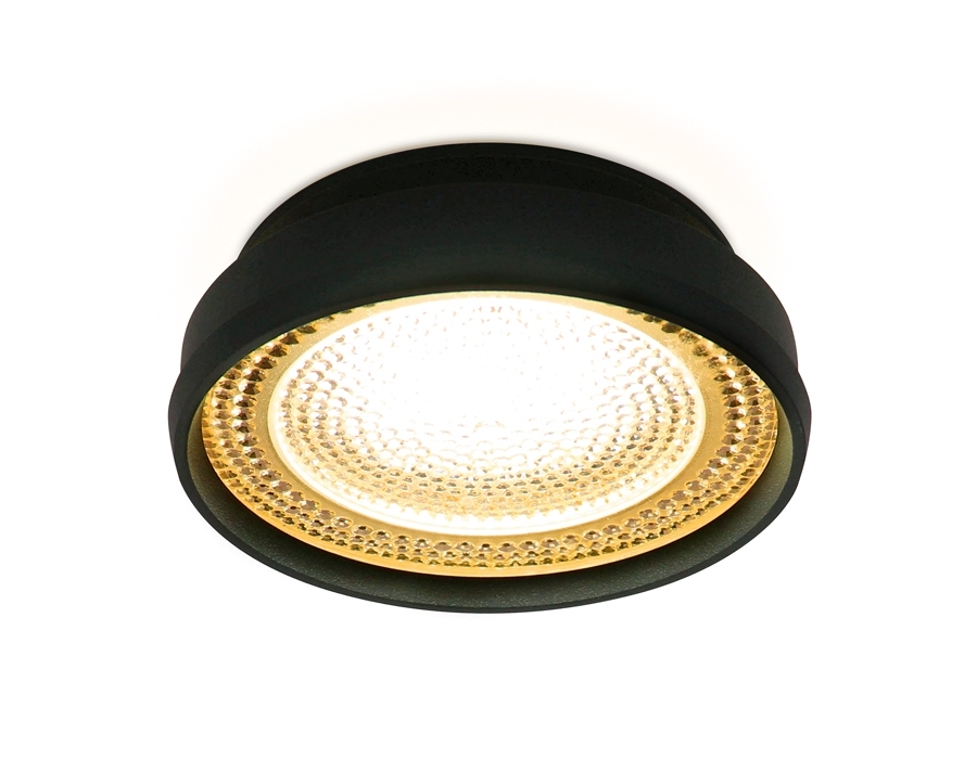 Светильник Ambrella light TN348 SBK/TI черный песок/янтарь GU5.3 D85*45