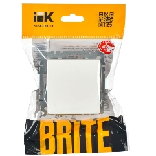 Выключатель 1-кл. IEK BRITE 10А ВС10-1-0-БрБ белый