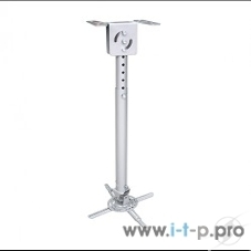 Крепеж Wize WPD-S серебро Универсальное комплект для проектора, длина штанги 82-141 см, наклон +/- 15°, поворот +/- 15°, до 12 кг, 260х260
